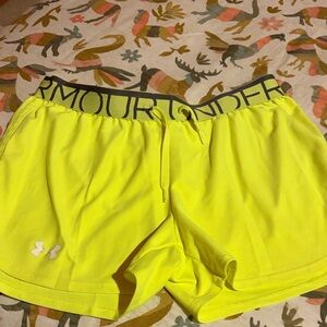 Under Armour Women's Bright Yellow Athletic Shorts